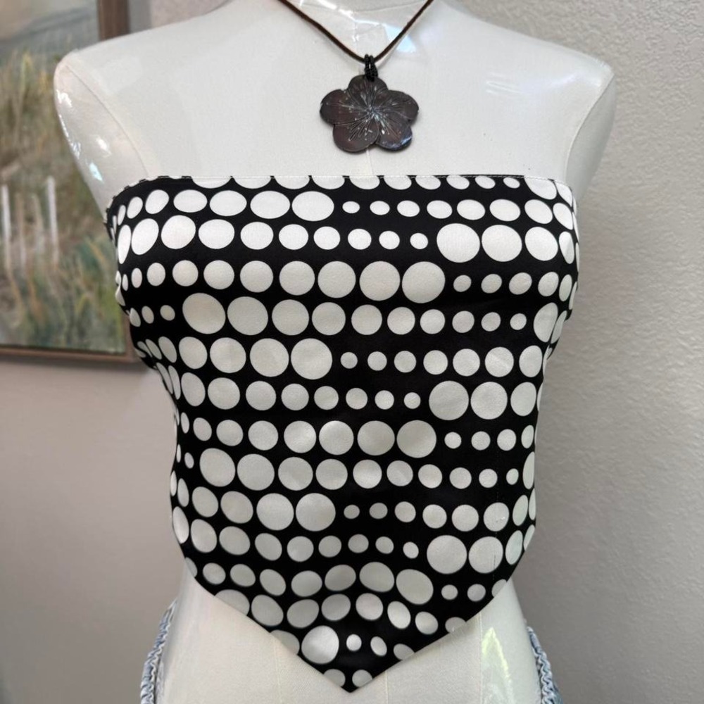 Forever 21 Polka Dot Scarf Top – Size M